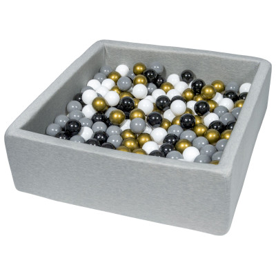 Bällepool mit 300 Bällen quadratisch 90x90cm